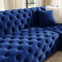 Canapé d'angle inclinable en L de luxe moderne, haute qualité, en tissu velours capitonné, avec fonction de relaxation électrique, super confortable, pour centres commerciaux et hôtels