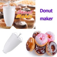 Machine à donuts créative et écologique pour la cuisine à domicile, en plastique, blanc/marron, moule à donuts, fabrication rapide et facile de pâtisseries