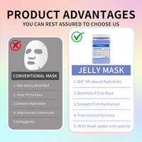 Masque en gel pour le visage, masque en gel professionnel au collagène, masque en gel peel-off pour le visage, poudre hydratante en profondeur, soin de la peau, spa à domicile