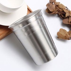 Vente en gros de tasses de bureau personnalisées de luxe en acier inoxydable à double paroi isolées sous vide de 500 ml avec logo et corde pour café, thé, bière - Product Image 4