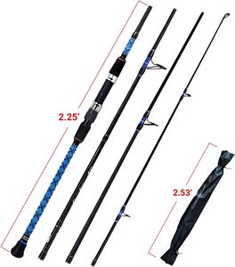 Canne à pêche en carbone à action rapide pour poisson d'eau salée <span class=keywords><strong>2</strong></span>/3/4 pièces pour la pêche en voyage tailles 9 '/10'/11 '/12'/15' - Product Image 1