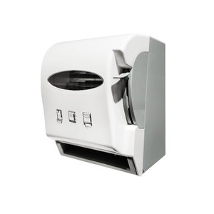 Dispensador de papel tisú de montaje en pared blanco Suministros de baño y inodoro con estilo con soporte para toallas de papel - Product Image 1