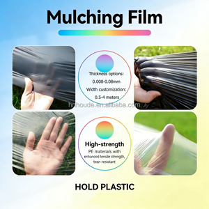 <span class=keywords><strong>Film</strong></span> de paillage agricole noir en plastique, 20 microns - 80 microns, résistant aux UV, en PE, pour l'agriculture maraîchère, service de découpe, marque HD - Vente chaude - Product Image 2