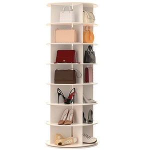 <span class=keywords><strong>Meuble</strong></span> à chaussures <span class=keywords><strong>rotatif</strong></span> DIY en PP, pleine hauteur, rotation à 360 degrés - Product Image 2