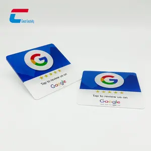 Cxj Logotipo Personalizado Nfc Placas De Menu Ntag213 Ntag215 Acrílico Transparente Nfc Google Review Card Para Mesa