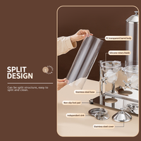 WINNERS Outils de service pour petit-déjeuner Distributeur de céréales sèches 4L Distributeur de noix avec base en acier inoxydable pour cafétéria d'hôtel