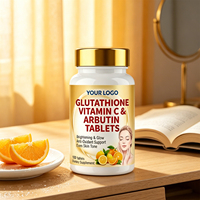 Comprimés de Glutathion, Alpha Arbutine et Extrait de Busserole à Marque Blanche OEM – Mélange de Collagène et Vitamines pour Éclaircir le Teint et Antioxydant