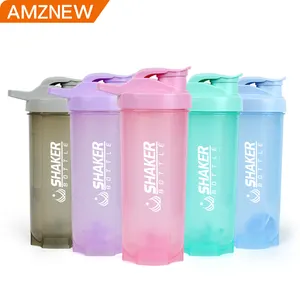 Batidora de polvo de suero de leche personalizada, botellas de agua para gimnasio, agitador, bola mezcladora, taza de proteína, agitador de plástico deportivo para proteínas y Fitness, B30-0081