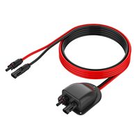 Kit de raccordement solaire étanche IP68 sans perçage en ABS avec double entrée de câble, boîte de jonction pour montage sur toit pour camping-car et caravane