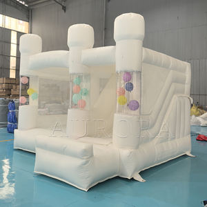 Maison gonflable de rebond pour enfants avec ballons, videur gonflable commercial en PVC avec toboggan pour la fête de mariage - Product Image 2