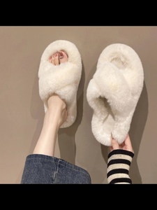 Comode pantofole da interno/esterno a banda incrociata comode scarpe da casa <span class=keywords><strong>con</strong></span> plateau aperte per l'inverno - Product Image 5