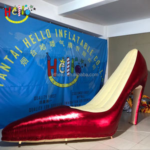 Accesorios de decoración de escenario publicitario, modelo personalizado, zapatos rojos gigantes, tacón alto inflable - Product Image 3