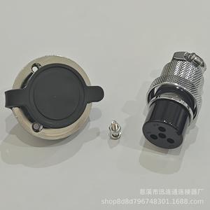 Conector de Aviación GX25DF25 M25 de 2-12 Pines, Aleación de Zinc, Niquelado, Contacto de Cobre Chapado en Oro - Product Image 2