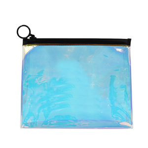 Bolsa de cosméticos de PVC resistente al agua y al voltaje, cortada con láser, moderna y colorida, bolsa de aseo, bolsa de almacenamiento de viaje de gran capacidad - Product Image 4