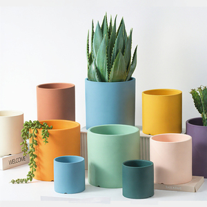 <span class=keywords><strong>Maceta</strong></span> de Cerámica Cilíndrica Colorida para Plantas y Flores, Diseño Personalizado para Hogar y Jardín, Venta Caliente, Blanca, Negra, Rosa, <span class=keywords><strong>Azul</strong></span> - Product Image 2