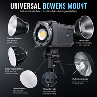 Luz de Video LED COB de 100W, 5600K Luz Diurna, CRI 96+, Montura Bowens, Control por Aplicación, Iluminación Continua para Fotografía de Estudio