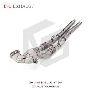 Tubo de Escape ING SUS304 para <span class=keywords><strong>Audi</strong></span> <span class=keywords><strong>RS3</strong></span> 8Y 2.5T EA855 Evo 400PS <span class=keywords><strong>2020</strong></span>+ |   Tubo de Alto Flujo de 76 mm con Protección Térmica Completa al por Mayor - Product Image 5
