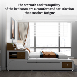 Modernes Schlafzimmermöbel Stauraum-Bett Multifunktionales Tatami-Kingsize-Holzbett - Product Image 5