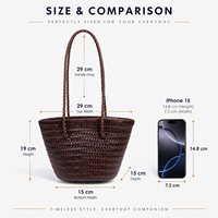 Sac à main en cuir véritable personnalisé avec logo pour femme, sac seau tissé à la main, sac à bandoulière à cordon, pochette pour femme