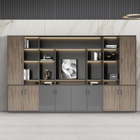 WJG-212X Armoire de classement commerciale, armoire à données, meuble de rangement de fonds, bibliothèque de bureau moderne en bois, démontable