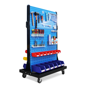 Factory Price <strong>Tools</strong> <strong>Display</strong> Racking With <strong>Hook</strong> Pegboard Shelf Stand Steel Metal Pegboard <strong>Hardware</strong> <strong>Rack</strong> For Grocery Store - Product Image 3