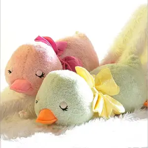 2024毛绒玩具鸭毛绒玩具动物创意毛绒枕头黄色小鸭可爱鸭毛绒动物