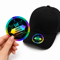 Autocollant personnalisé imprimé en vinyle, découpé à la forme, holographique, laser, métallisé brillant, imperméable, avec effet hologramme, pour casque de sécurité et casquette snapback