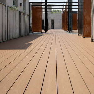 Plancher composite pour terrasse extérieure, résistant aux intempéries, anti-rayures, imperméable, en WPC co-extrudé, fabriqué en Chine - Product Image 1