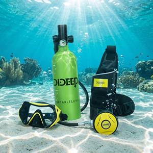 DIDEEP Portable Scuba <b>Diving</b> Air <b>Tank</b> 3L Aluminum High Pressure Compressed Air Cylinder CE Certified Sidemount Unisex Mask - Product Image 4