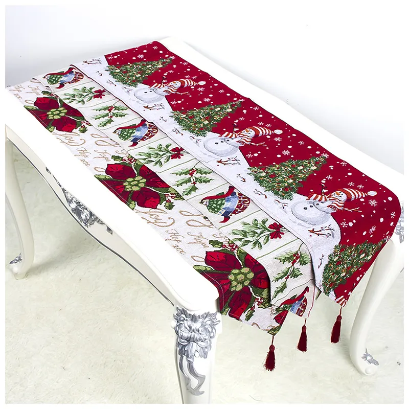 New year home decoration Xmas table runner printed christmas table cloth