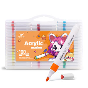 Vente chaude 12/24/36/48/72/80/100/120 couleur acrylique marqueur stylo ensemble pour œuvres d'art roches bois tissu pour peinture Graffiti <span class=keywords><strong>dessin</strong></span> - Product Image 4