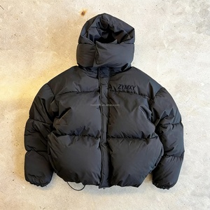 Winter Wear Custom Padded Puffer <b>Jacket</b> Oversized Blank Coats Crop Quilted Bubble Black Puffer Down <b>Jackets</b>. - Product Image 1