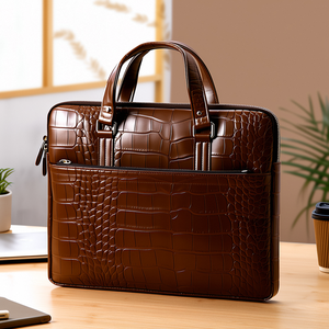 Bolso para ordenador portátil delgado <span class=keywords><strong>de</strong></span> lujo Premium personalizado del fabricante maletín <span class=keywords><strong>de</strong></span> viaje <span class=keywords><strong>de</strong></span> conferencia <span class=keywords><strong>de</strong></span> Abogado <span class=keywords><strong>de</strong></span> cuero <span class=keywords><strong>de</strong></span> cocodrilo para hombres - Product Image 3