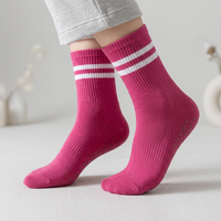 Chaussettes de yoga transparentes personnalisées pour femmes, antidérapantes, respirantes, en bambou tricoté, compression en coton, pour le sport, le pilates et le quotidien
