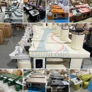 SHUNLONG prix usine Salon cadre en bois massif Thai cheveux lavage lit de Massage tête Spa shampooing lit - Product Image 4