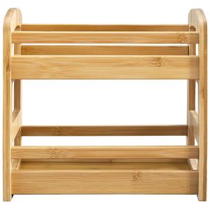 Bamboo 2-Tier Spice Rack Double Layer Countertop <b>Storage</b> <b>Kitchen</b> Organizer Eco-Friendly - Product Image 4