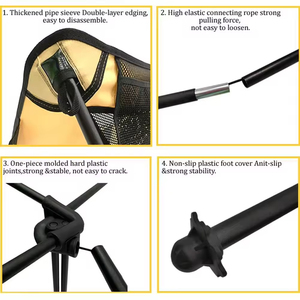 High Back Aluminum Outdoor Folding <b>Chair</b> With Bag for Camping <b>Beach</b> Picnics <b>Backpacking</b> Travel - Product Image 4