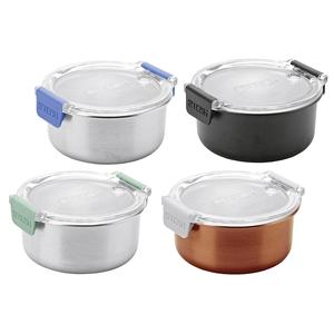 กล่องเก็บอาหารสแตนเลส 4 ชิ้น พร้อมฝาปิด สำหรับเตรียมอาหารและขนม - Product Image 1