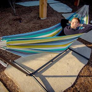 WoQi supporto per amaca salvaspazio con amaca in corda di cotone Combo nuovo tipo di amaca con supporto - Product Image 4