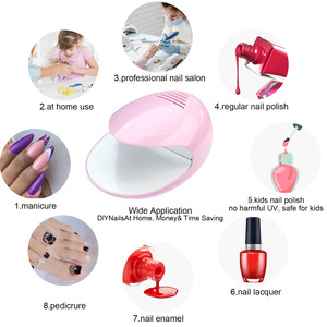 Portable Battery Powered Fan Nail Dryer Gel Polish Air Blower Touch Sensor <b>Timer</b> Plastic EU <b>Plug</b> Quick Dry Manicure Tool - Product Image 5