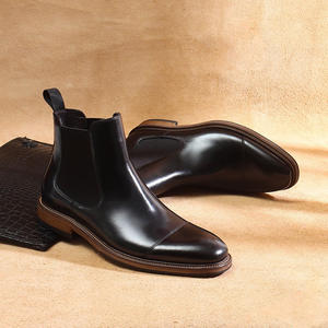 Bottes de cheville rétro pour homme 2025, style chevalier, marron, avec semelles épaisses et douces, pour printemps, automne/hiver, modèles de bottes longues - Product Image 4