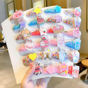 Tracy & <span class=keywords><strong>herry</strong></span> 5ชิ้น/เซ็ตหลากสีทรายดูดโปร่งใสเด็กหญิงผลไม้เลื่อมแวว BB คลิปของขวัญ - Product Image 1