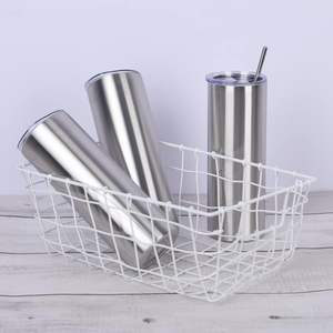 Juego de Vasos Rectos y Delgados de 20 Onzas, Vasos Delgados de Acero Inoxidable para Viaje, Paquete de 50 para Regalo de Cumpleaños, Plateado - Product Image 2