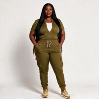 GloriousIn No.912 Ensemble d'uniformes médicaux pour femmes en gros : Veste polo à manches courtes pour infirmières et pantalon d'hôpital extensible