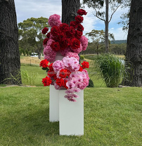 Composizione Floreale Artificiale Bianca e Verde per Bouquet da Sposa e Centrotavola, Decorazione per Eventi - Product Image 6