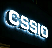 Lettres lumineuses LED personnalisées double face en acrylique et acier inoxydable, éclairées à l'avant et à l'arrière, pour enseignes de magasin