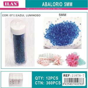 Perline luminose blu ILAN Abalorio da 5 mm per la creazione di gioielli - Product Image 1