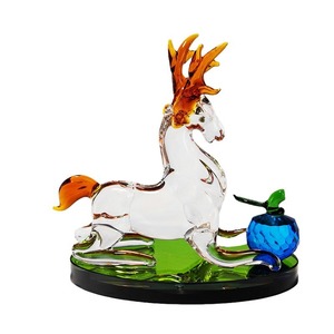 Ornement Cerf en Cristal Décoration Voiture Maison Cadeau Style Européen Motif Animal Forme Libre Cristal Blanc - Product Image 5