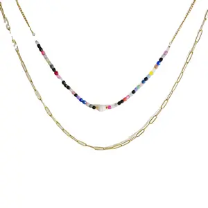 N75-030 Halo women handmade jewellery fresh water pearl crystal beaded gold choker necklace