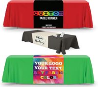 Chemin de table personnalisé avec logo d'entreprise - Événements, fêtes, cérémonies - Décoration de cuisine personnalisée et essentiels pour les petites entreprises